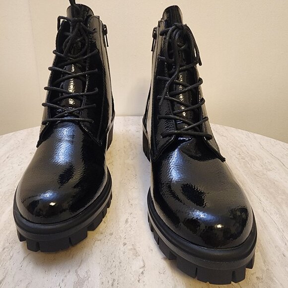 White Mountain Womens Tappy L Black Patent 9M - A028 - Picture 2 of 11